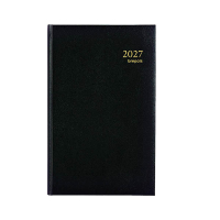 Brepols Saturnus Basic Lima agenda journalier 2027 (1 jour par page) 4 langues avec divisions par demi-heure - noir 440270