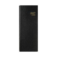 Brepols Saturnus Lima agenda hebdomadaire 2027 (1 semaine par 2 pages) 4 langues avec répartition horaire - noir 440271