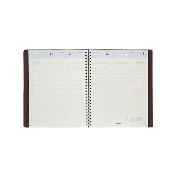 Brepols Timing Calvi format horaire agenda hebdomadaire 2027 (1 semaine par 2 pages) 6 langues - bleu 440287 - 2