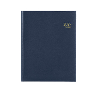 Brepols Timing Lima agenda semainier avec répartition horaire 2027 (1 semaine par 2 pages) 6 langues - bleu 440217