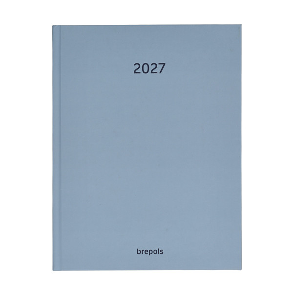 Brepols Timing Sunrise agenda hebdomadaire format horaire 2027 (1 semaine par 2 pages) 6 langues - bleu 440279 - 1