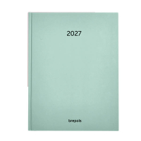 Brepols Timing Sunrise agenda hebdomadaire format horaire 2027 (1 semaine par 2 pages) 6 langues - vert menthe 440278
