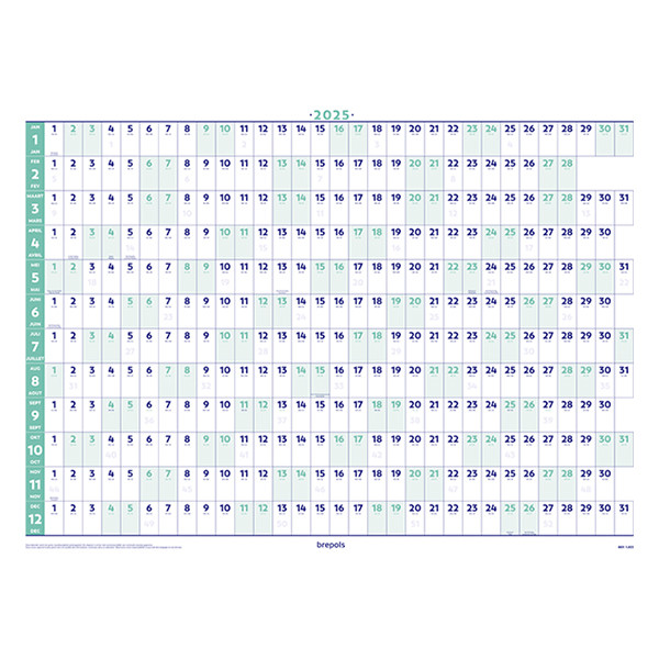 Brepols agenda annuel 2025 82 x 59 cm (bilingue) 261428 - 1