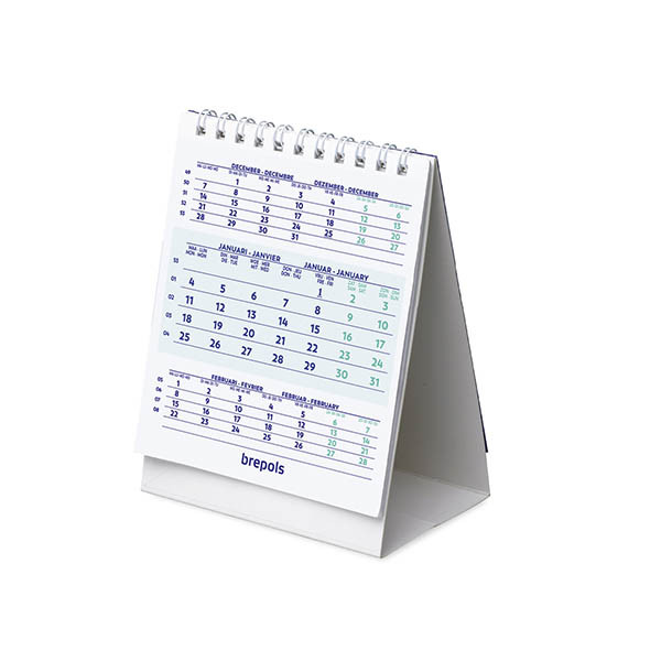 Brepols calendrier de bureau 2027 (13 x 10,5 cm) 4 langues 440234 - 1