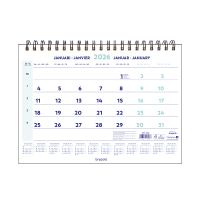 Brepols calendrier mensuel 2026 4 langues 262518