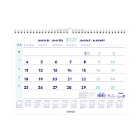 Brepols calendrier mensuel 2027 (4 langues) 440231