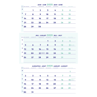 Brepols calendrier trimestriel 2025 30 x 60 cm (4 langues) 261426