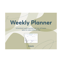 Brepols planning semainier non daté (56 feuilles) ANGL - vert clair 440239