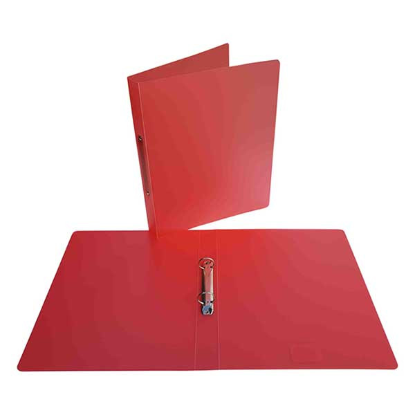 Bronyl classeur 2 anneaux - rouge transparent (35 mm) 402779 - 1