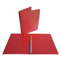 Bronyl classeur 4 anneaux - rouge transparent (35 mm) 402783