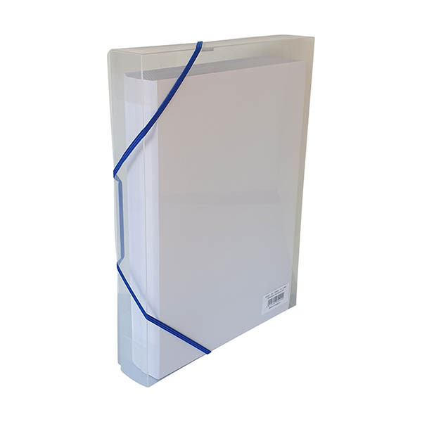 Bronyl elastobox blanc transparent avec élastique bleu 40 mm 440401 - 1