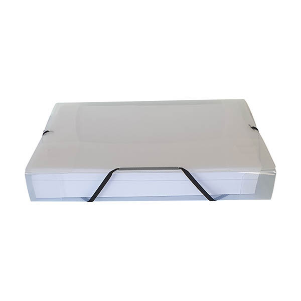 Bronyl elastobox blanc transparent avec élastique noir 40 mm 440400 - 2