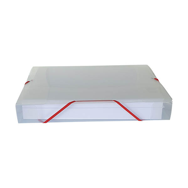 Bronyl elastobox blanc transparent avec élastique rouge 40 mm 440402 - 2