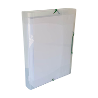 Bronyl elastobox blanc transparent avec élastique vert 40 mm 440403