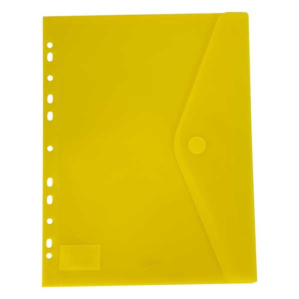 Bronyl enveloppe de documents A4 avec perforation - jaune transparent 402840 - 1