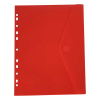 Bronyl enveloppe de documents A4 avec perforation - rouge transparent 402838 - 1