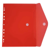 Bronyl enveloppe de documents A4 avec perforation - rouge transparent 402838 - 2