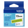 Brother Btag-G31 Ruban non laminé 12 mm (d'origine) - noir sur vert clair 080364 - 1