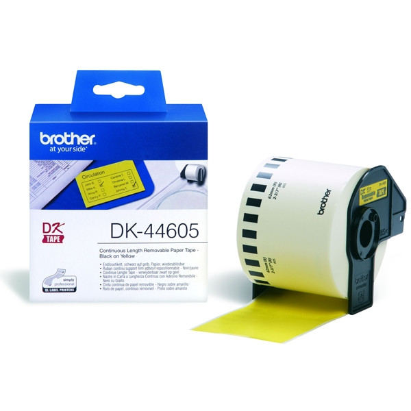 Brother DK-44605 ruban continu de papier amovible (d'origine) - jaune 080738 - 1
