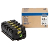 Brother HGe-651V5 ruban haute résolution 24 mm 5 unités (d'origine) - noir sur jaune