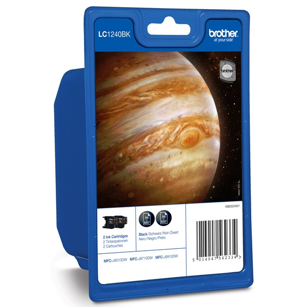 Brother LC-1240BKBP2 double pack noir (d'origine) 029083 - 1