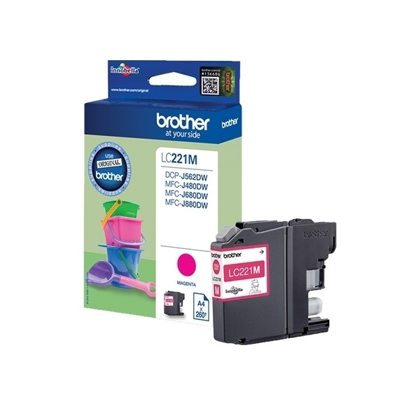 Brother LC-221M cartouche d'encre faible capacité (d'origine) - magenta 350010 - 1