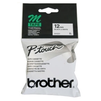 Brother M-K231BZ cassette à ruban non laminé 12 mm (d'origine) - noir sur blanc 080602
