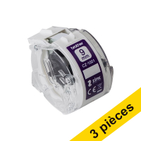 Offre : 3x Brother CZ-1001 ruban d'étiquettes 9 mm de large (d'origine) 080992