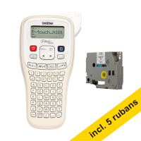 Brother PT-H101C système de lettrage édition limitée + 5 rubans - noir sur blanc 350115