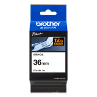 Brother STe-161 ruban 36 mm (d'origine) - noir sur transparent 080694