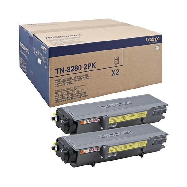 Brother TN-3280 toner haute capacité duopack (d'origine) - noir 833418 - 1