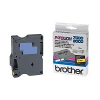 Brother TX-621 cassette à ruban 'extrême' 9 mm (d'origine) - noir sur jaune brillant 080272