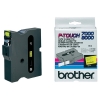 Brother TX-641 cassette à ruban 'extrême' 18 mm (d'origine) - noir sur jaune brillant 080276 - 1