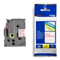 Brother TZe-252 cassette à ruban 24 mm (d'origine) - rouge sur blanc 080448