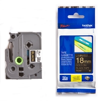 Brother TZe-344 cassette à ruban 18 mm (d'origine) - or sur noir 080464