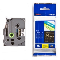 Brother TZe-354 cassette à ruban 24 mm (d'origine) - or sur noir 080468