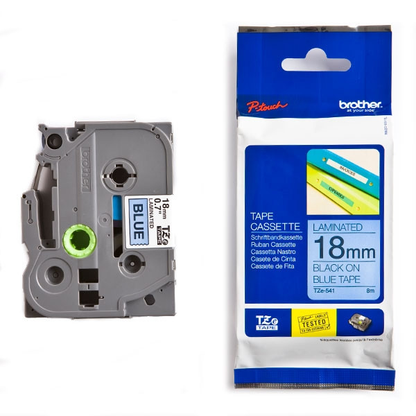 Brother TZe-541 cassette à ruban 18 mm (d'origine) - noir sur bleu 080482 - 1