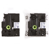 Brother TZe-FA4 cassette à ruban textile 18 mm (d'origine) - bleu sur blanc 080910