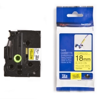 Brother TZe-FX641 cassette à ruban Flexi 18 mm (d'origine) - noir sur jaune 080830