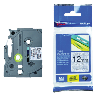 Brother TZe-MPSL31 ruban 12 mm (d'origine) - noir sur argent avec motif dentelle 080868