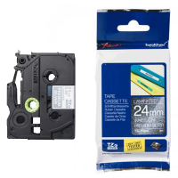 Brother TZe-PR955 ruban 24 mm (d'origine) - blanc sur argent 080952