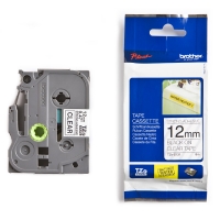 Brother TZe-S131 cassette à ruban extra adhésif 12 mm (d'origine) - noir sur transparent 080660