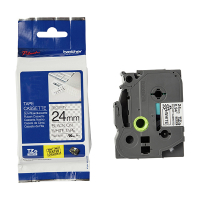 Brother TZe-SE5 ruban de sécurité 24 mm (d'origine) - noir sur blanc 080556