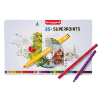 Bruynzeel Expression feutres de coloriage boîte en métal avec 1 feutre blanc (25 pièces) 231014