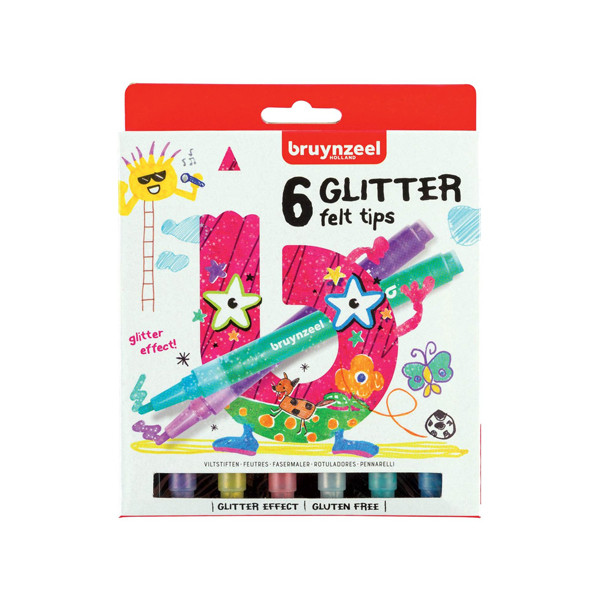 Bruynzeel Kids Glitter feutres (6 pièces) 231006 - 1