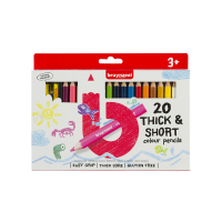 Bruynzeel Kids crayons de couleur Thick & Short/épais et courts (20 pièces) 231003