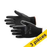 Offre : 3x Busters Precision gants de travail taille L (1 paire) - noir