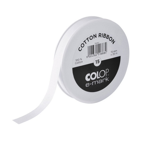 COLOP e-mark ruban en coton 15 mm x 25 m 229167 - 1