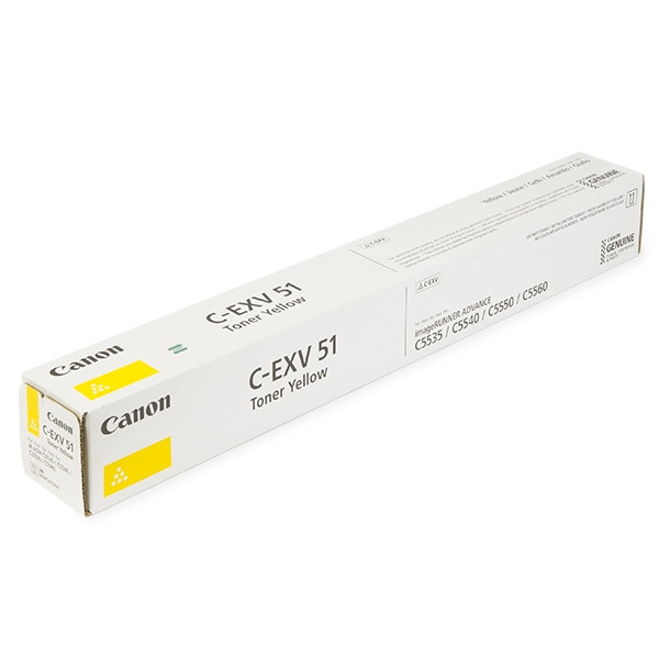 Canon C-EXV 51 Y toner (d'origine) - jaune 070666 - 1