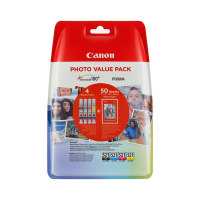 Canon CLI-521 multipack 4 couleurs + papier (d'origine) 651003